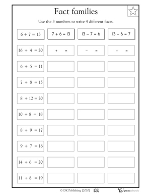 1st grade math worksheets slide show - Worksheets and Activities - Fact